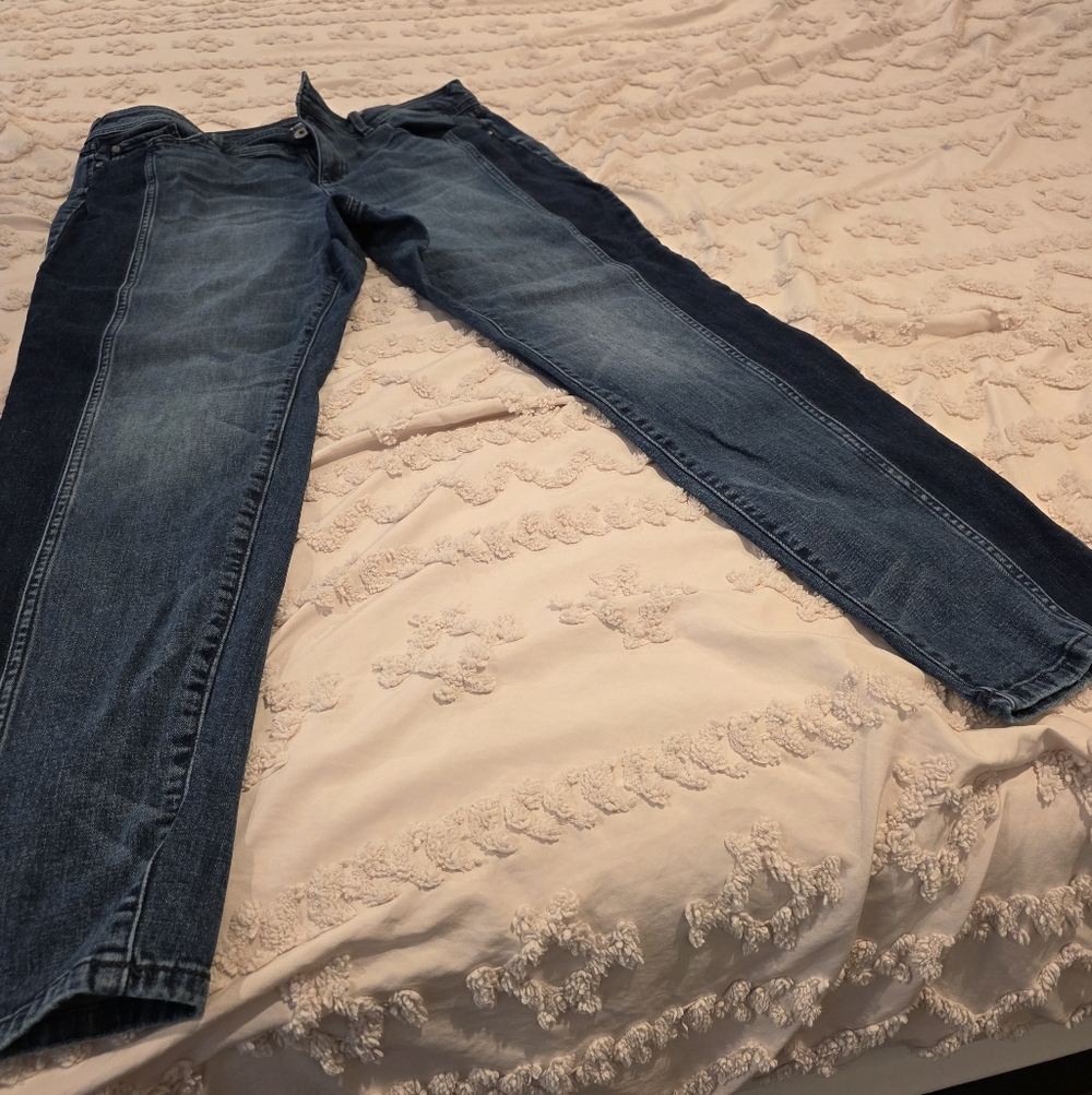 INC International Concepts Two-Tone Dark and Medium Blue Skinny Jeans